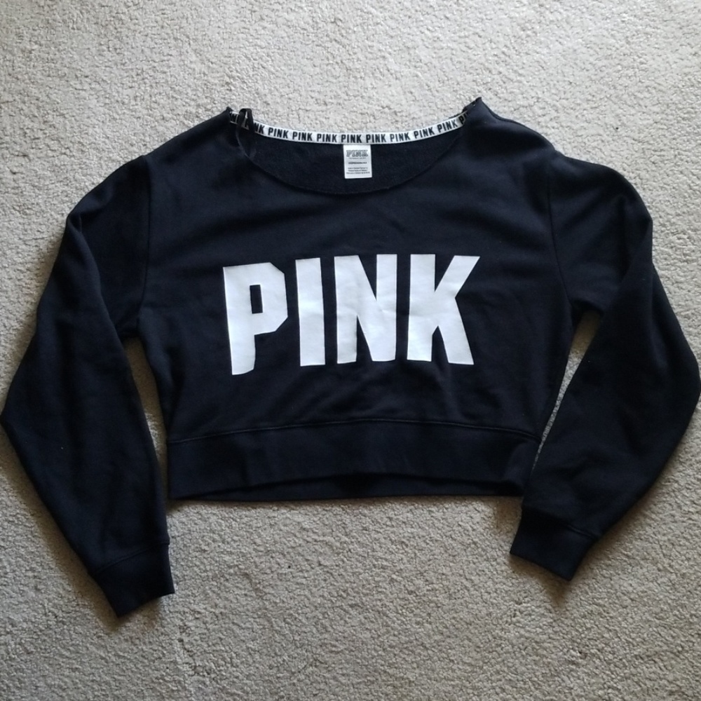 Pink Victoria Secret cropped sweater
